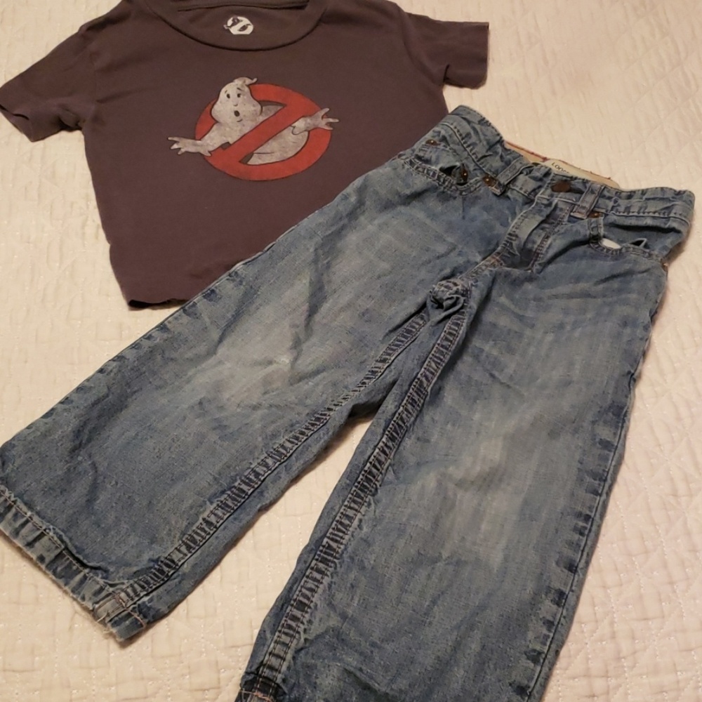 GAP jeans with Ghostbusters Tee size 3T